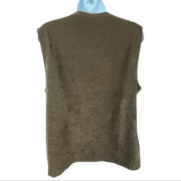 Vintage Southwestern Embroidered Fleece M Cream - Picture 7 of 9